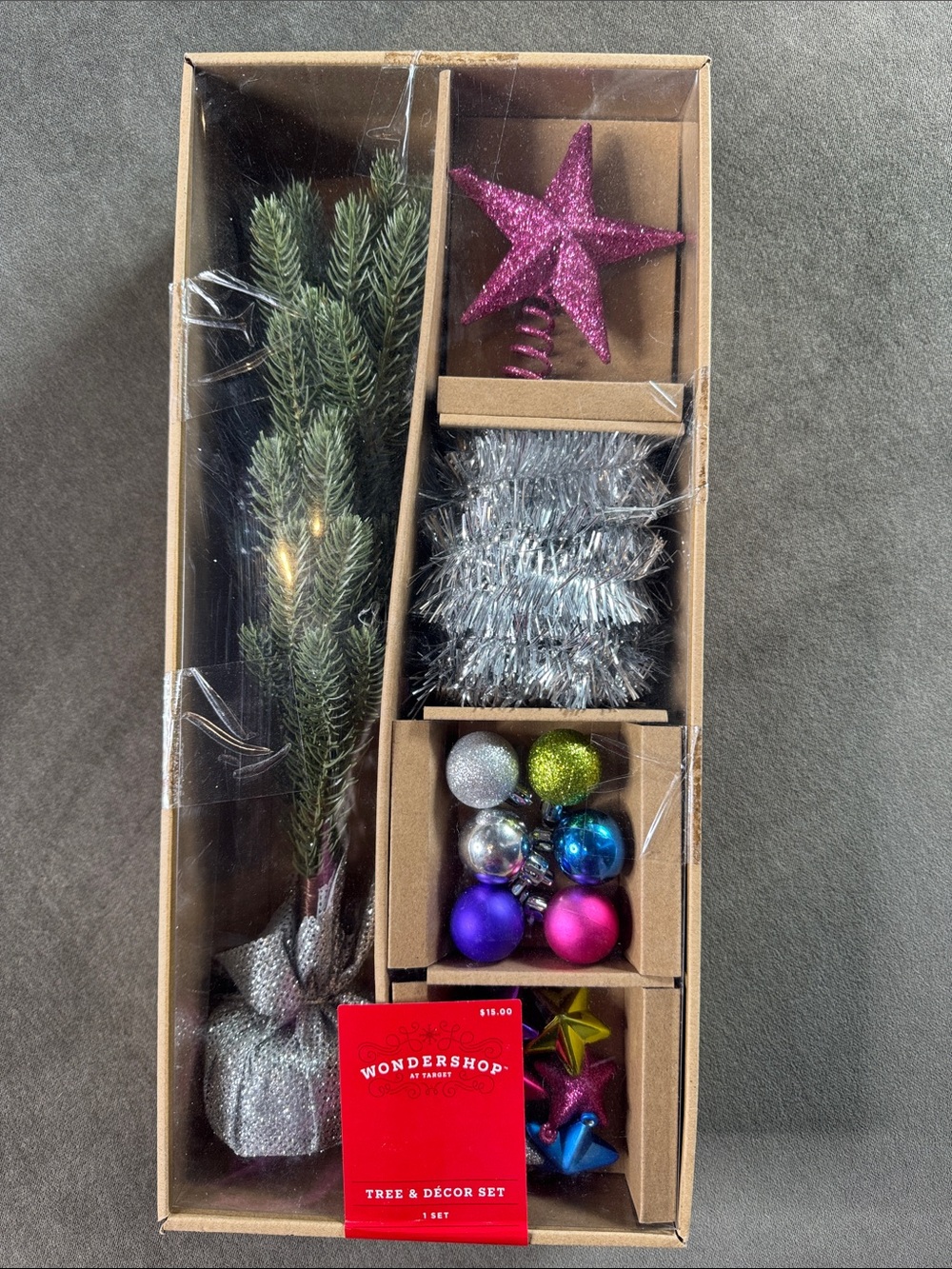 Wondershop Mini Table Top Christmas Tree and Decor Set NEW